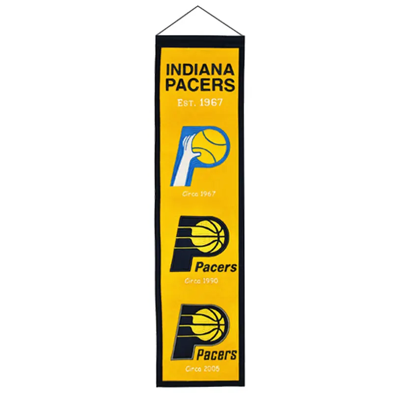 Indiana Pacers Logo Evolution Heritage Banner