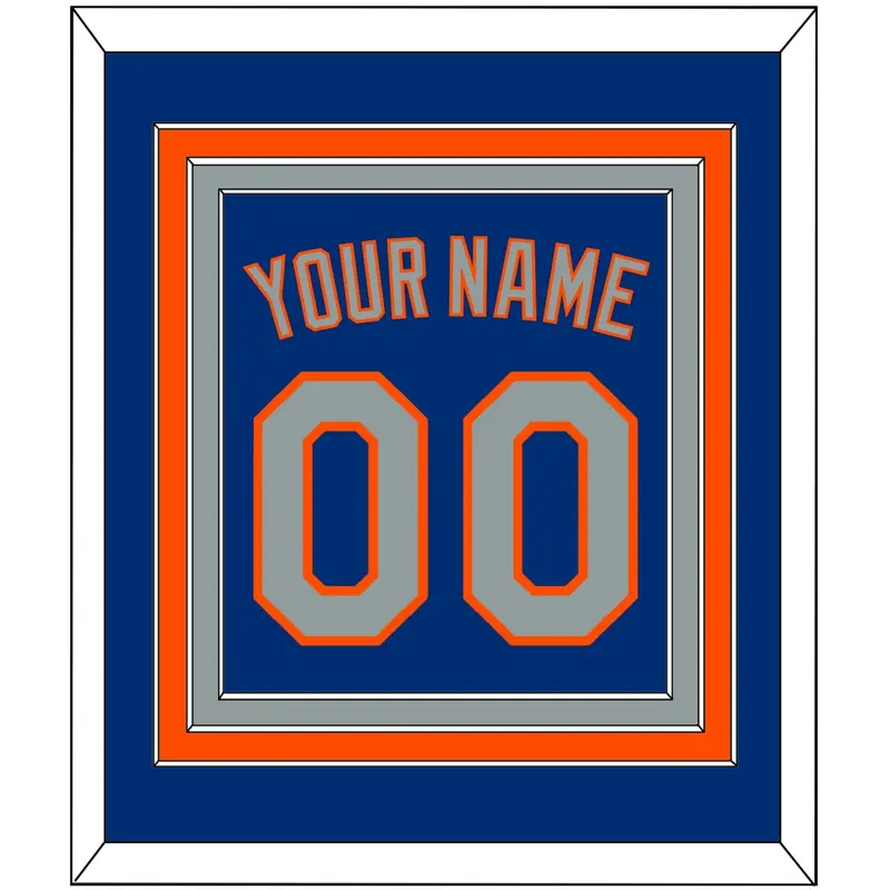 New York Name & Number - Alternate Road Blue - Triple Mat 2