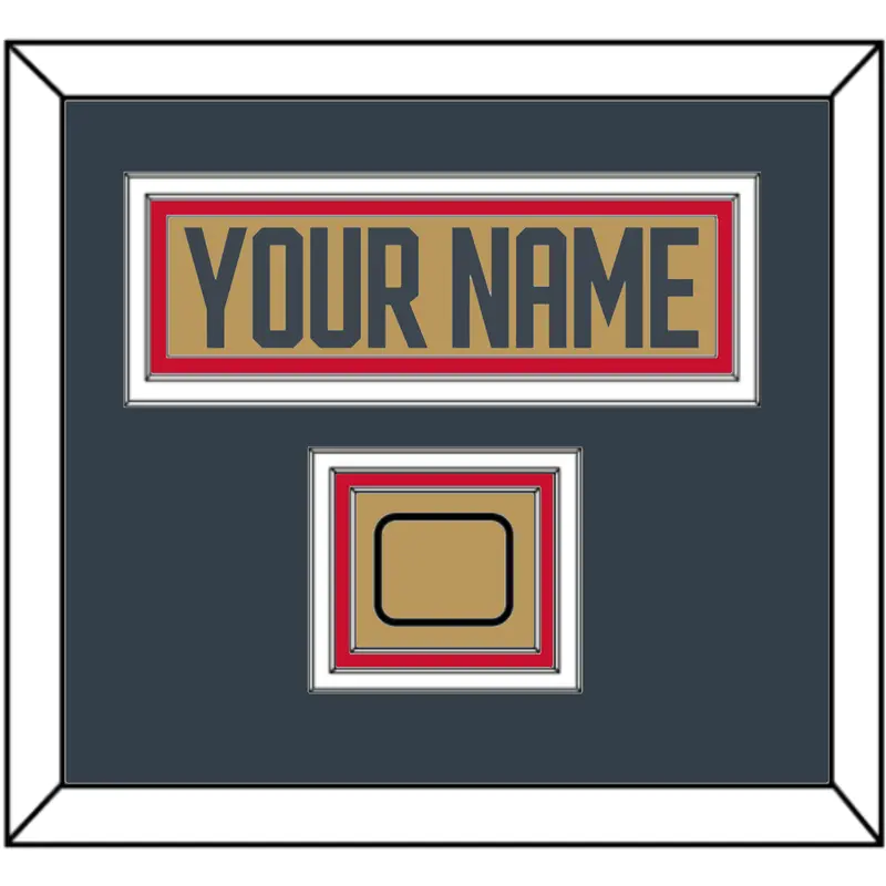 Vegas Nameplate & Jersey Logo Patch - Alternate Gold - Triple Mat 3