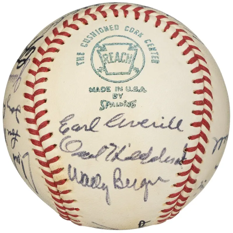 1934 All Star Game Team Signed American League Baseball Beckett COA