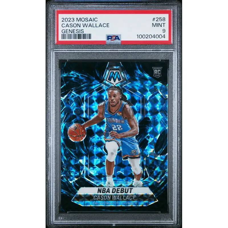Cason Wallace 2023 Panini Mosaic Rookie #258 Genesis PSA 9 Mint