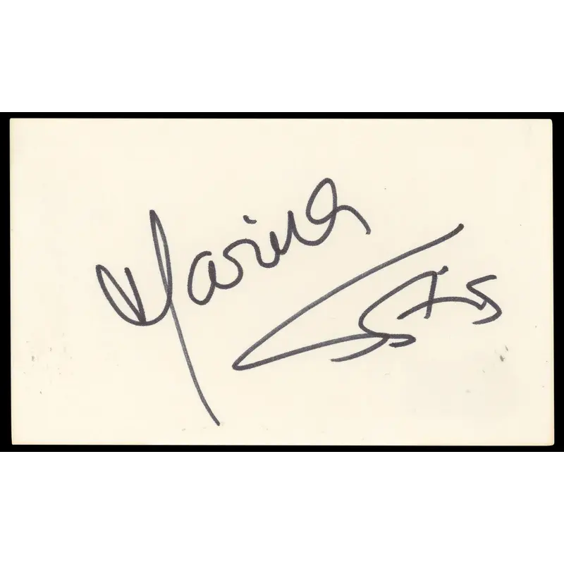 Marina Sirtis Star Trek: The Next Generation Signed 3x5 Index Card BAS #BN33277