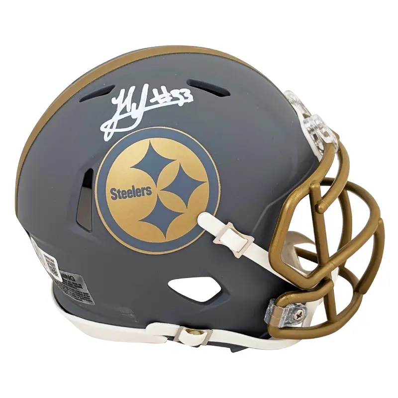 Steelers Jack Sawyer Authentic Signed Slate Speed Mini Helmet BAS Witnessed