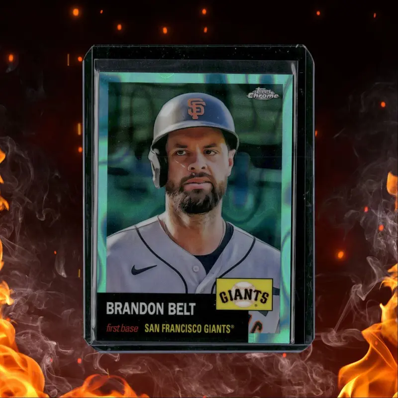 2022 Topps Chrome Platinum Anniversary Brandon Belt Aqua Refractor 018/299 #369