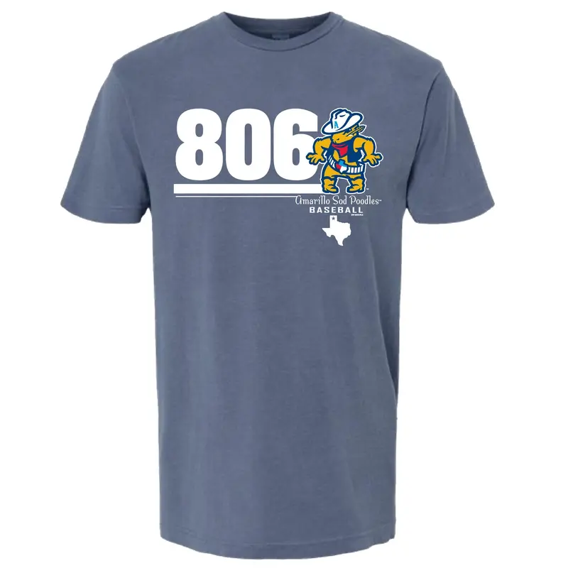 Amarillo Sod Poodles Blue Jean Area Code Bonds Tee