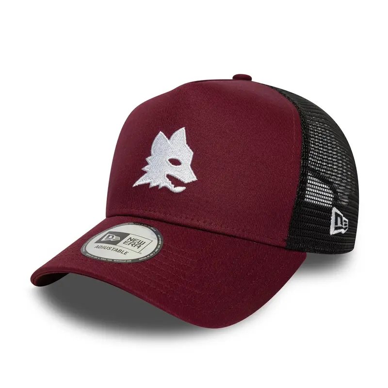 AS Roma Dark Red 9FORTY E-Frame Trucker Adjustable Cap