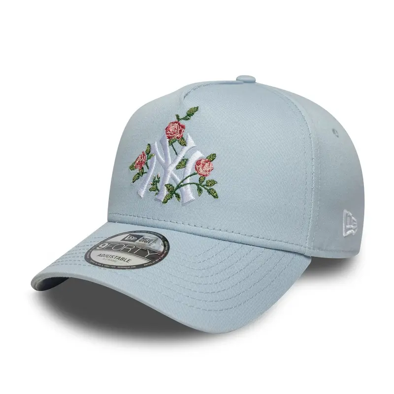 New York Yankees MLB Floral Pastel Blue 9FORTY A-Frame Adjustable Cap
