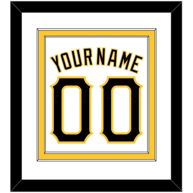 Pittsburgh Name & Number - Home White - Double Mat 1
