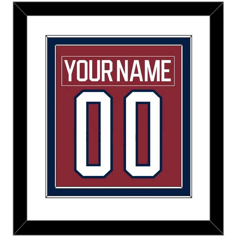 Washington Nameplate & Number (Back) Combined - 2015 Winter Classic Garnet - Double Mat 1