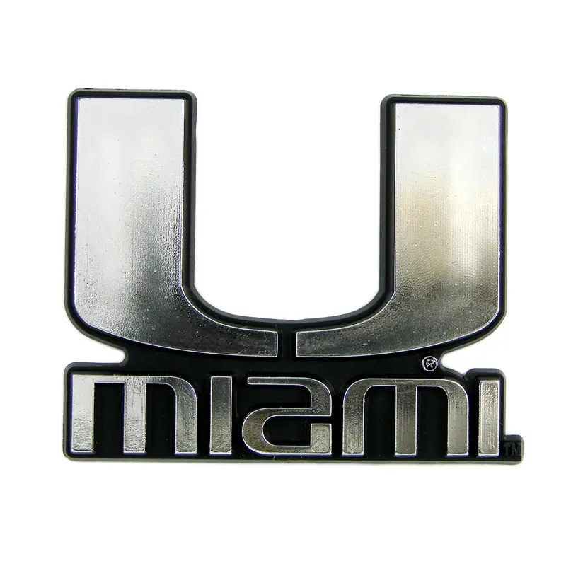 University of Miami Molded Chrome Emblem