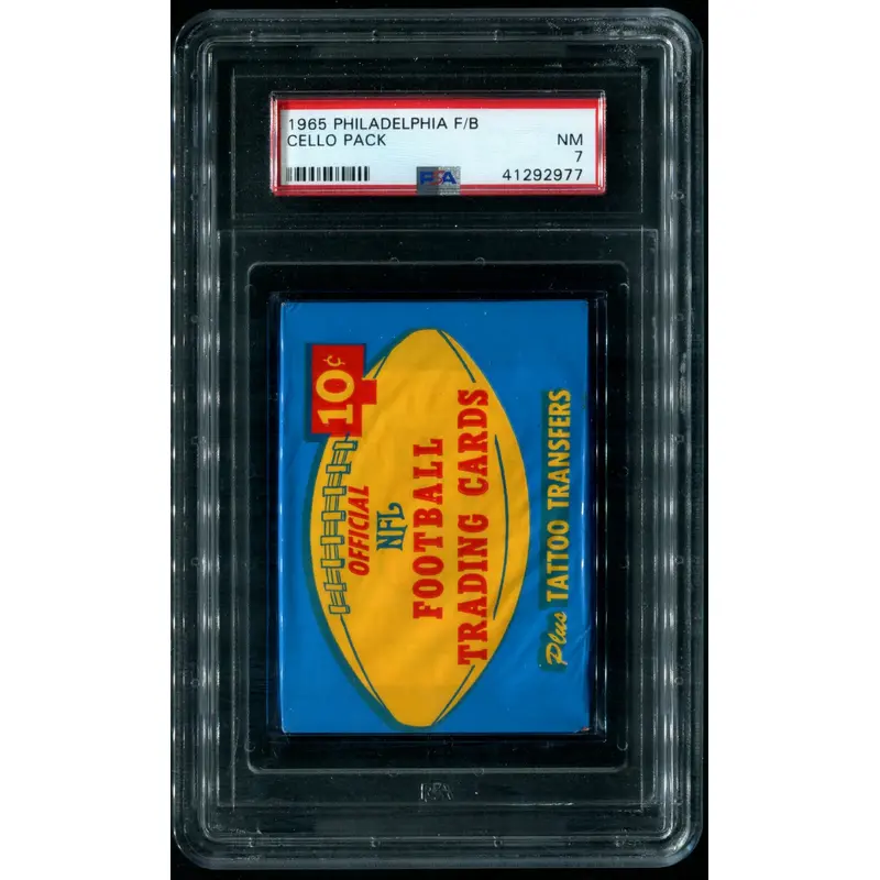 1965 Philadelphia Football Unopened Cello Pack PSA 7