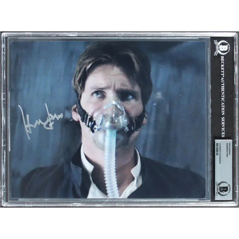 Harrison Ford Star Wars Authentic Signed 8x10 Photo Autographed BAS Slabbed