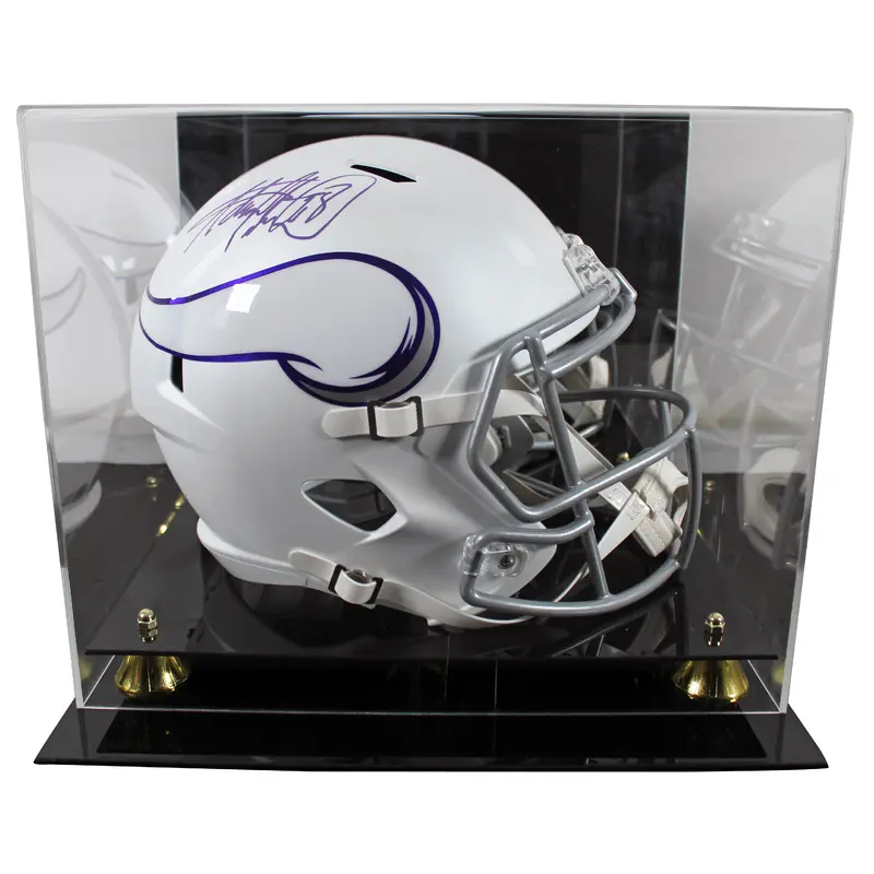 Vikings Adrian Peterson Signed 2024 Alt Full Size Speed Rep Helmet W/ Case BAS W
