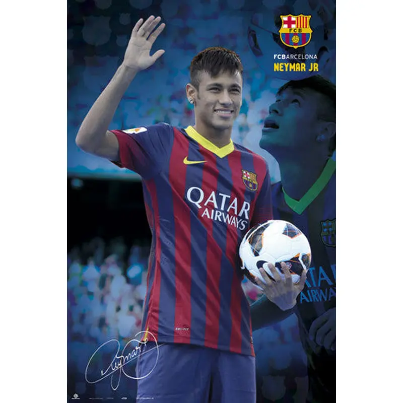 Neymar Jr. "Hero" FC Barcelona Official La Liga Soccer Action Poster - G.E. (Spain)