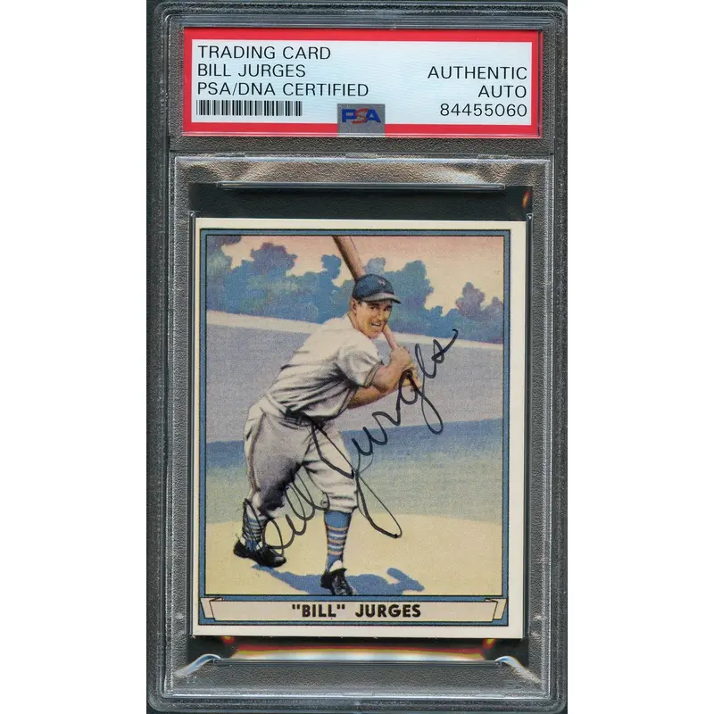 1941 Play Ball #59 Bill Jurges Signed Card PSA Slabbed Auto Giants