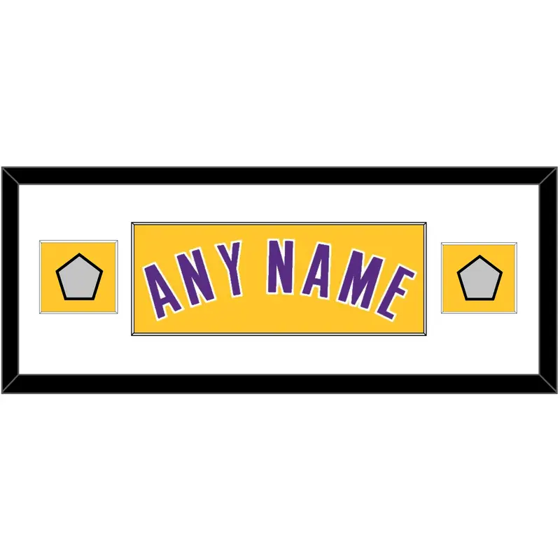 Los Angeles Name & 2 Champions Patches - Home Yellow (1999-2018) - Single Mat 2