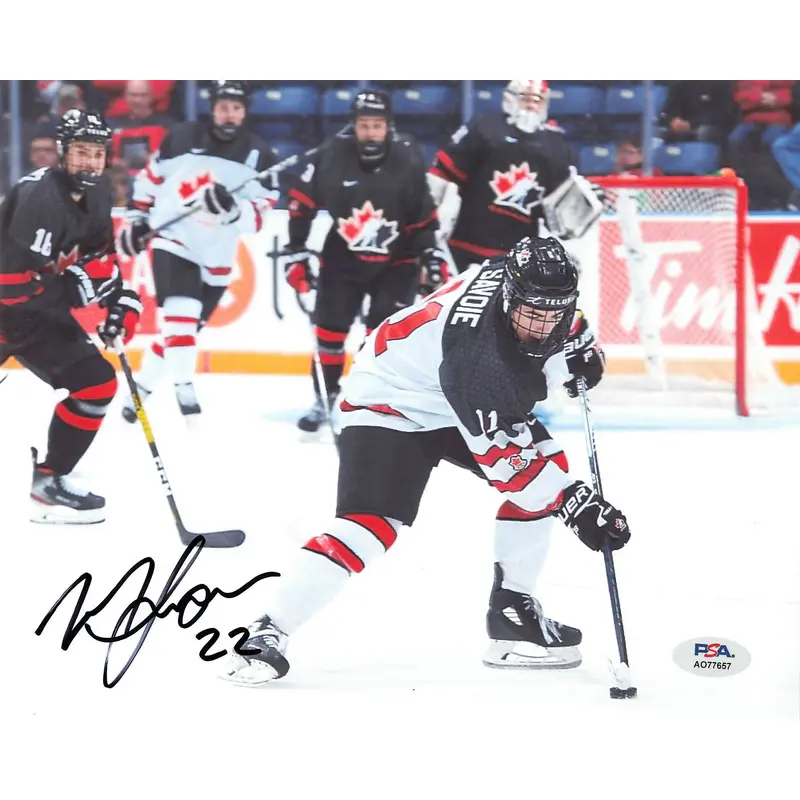 Matthew Savoie signed 8x10 photo PSA Autographed Hockey