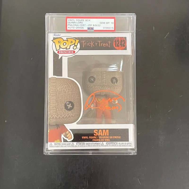 Quinn Lord Signed Funko Pop #1242 Sam Trick or Treat PSA/DNA AUTO 10