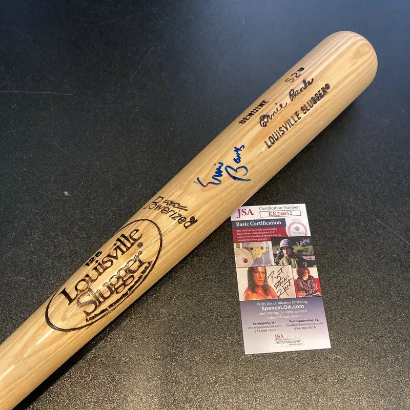 Ernie Banks Signed Louisville Slugger Game Model Baseball Bat JSA COA