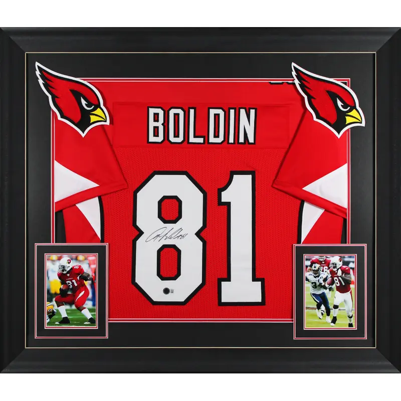 Anquan Boldin Authentic Signed Red Pro Style Framed Jersey BAS Witnessed