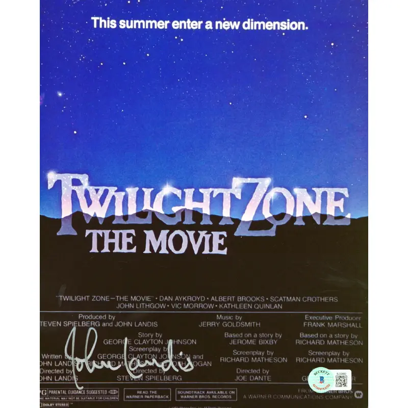 John Landis Twilight Zone The Movie Authentic Signed 8x10 Photo BAS #BJ32660