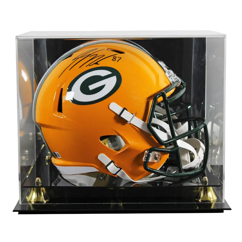 Packers Jordy Nelson Signed Full Size Speed Rep Helmet W/ Case BAS Witnessed