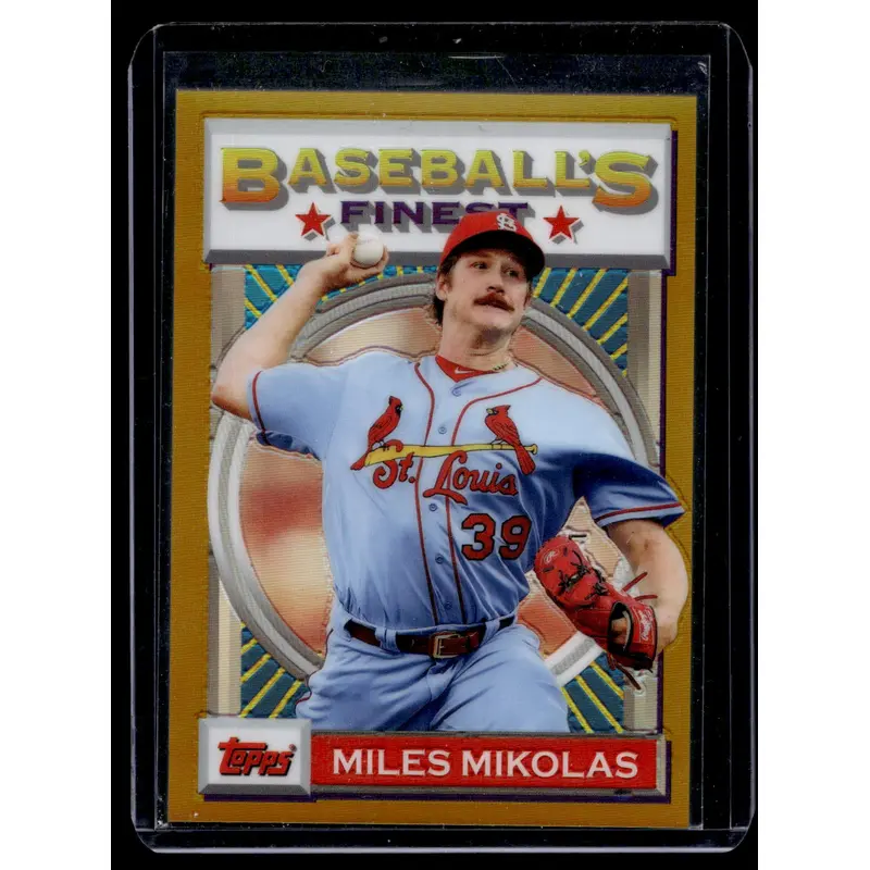 2020 Topps Finest Flashbacks - Gold Refractor - Miles Mikolas #189 /50
