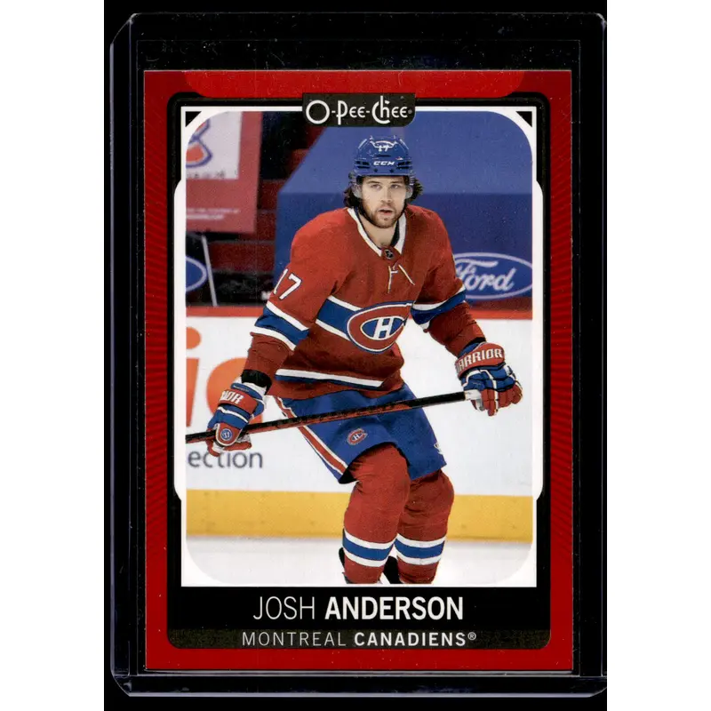 2021-22 O-Pee-Chee - Red Border Blank Back - Josh Anderson #306 1of1