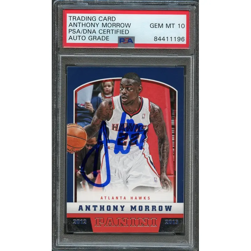 2012-13 Panini Basketball #13 Anthony Morrow Signed Card AUTO 10 PSA Slabbed Hawks
