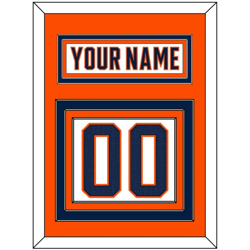 Edmonton Nameplate & Number (Back) - Road White (2017-2022) - Triple Mat 4