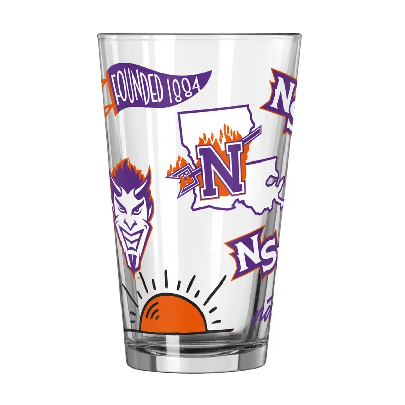 Northwestern State 16oz Native Pint Glass