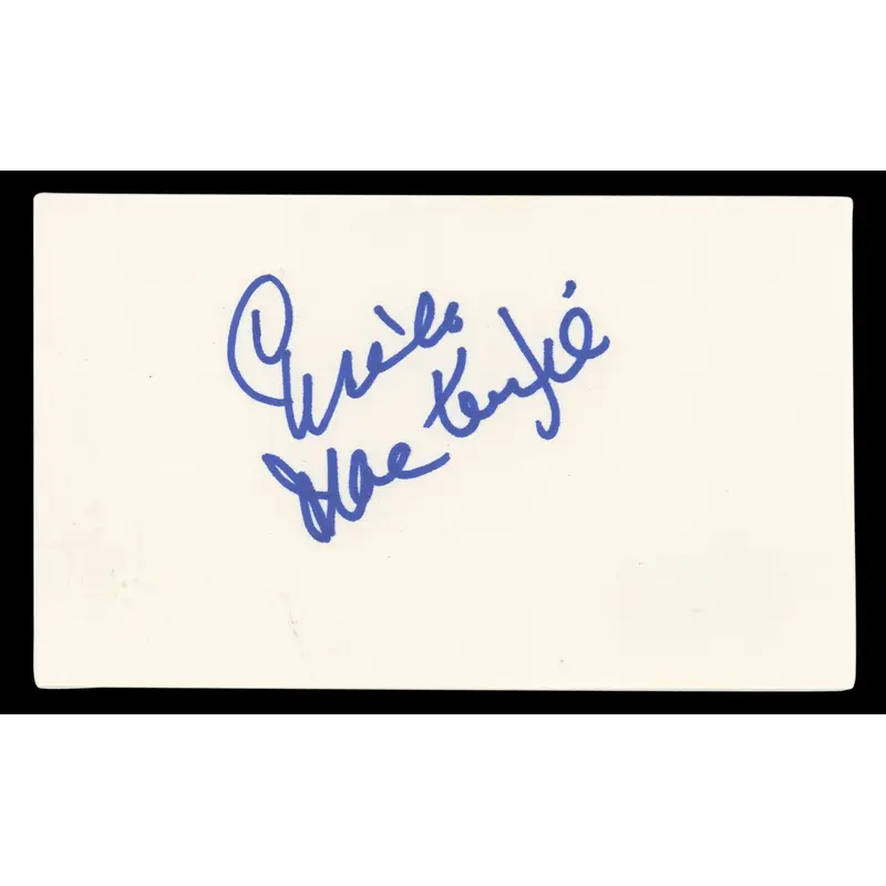 Gisele MacKenzie Your Hit Parade Authentic Signed 3x5 Index Card BAS #BL96366