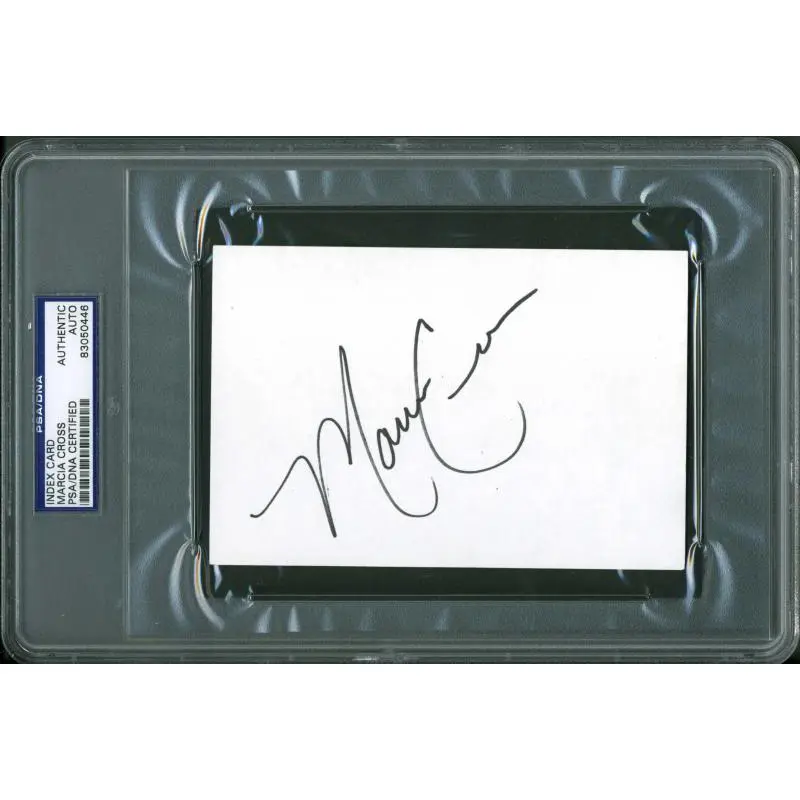 Marcia Cross Authentic Signed 4X6 Index Card Autographed PSA/DNA Slabbed 1
