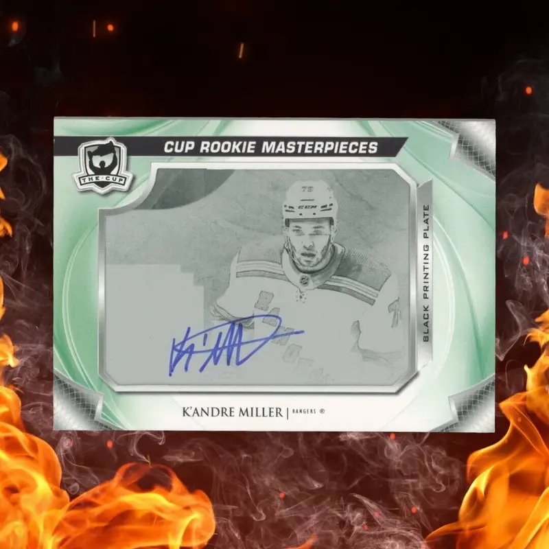 2020-21 The Cup KANDRE MILLER Rookie 1/1  Black Auto Masterpieces Printing Plate