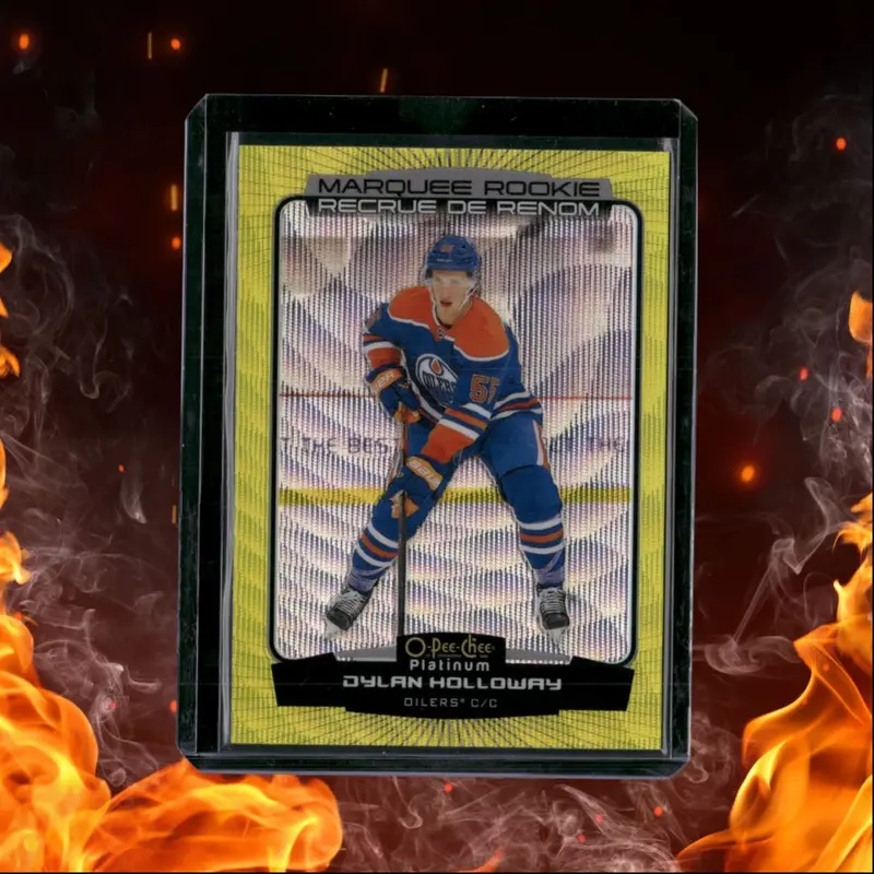 2022-23 O-Pee-Chee Platinum Dylan Holloway Neon Yellow Surge Rookie #207