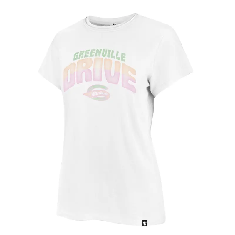 Greenville Drive 47 Brand Women's White Far Out Frankie Tee