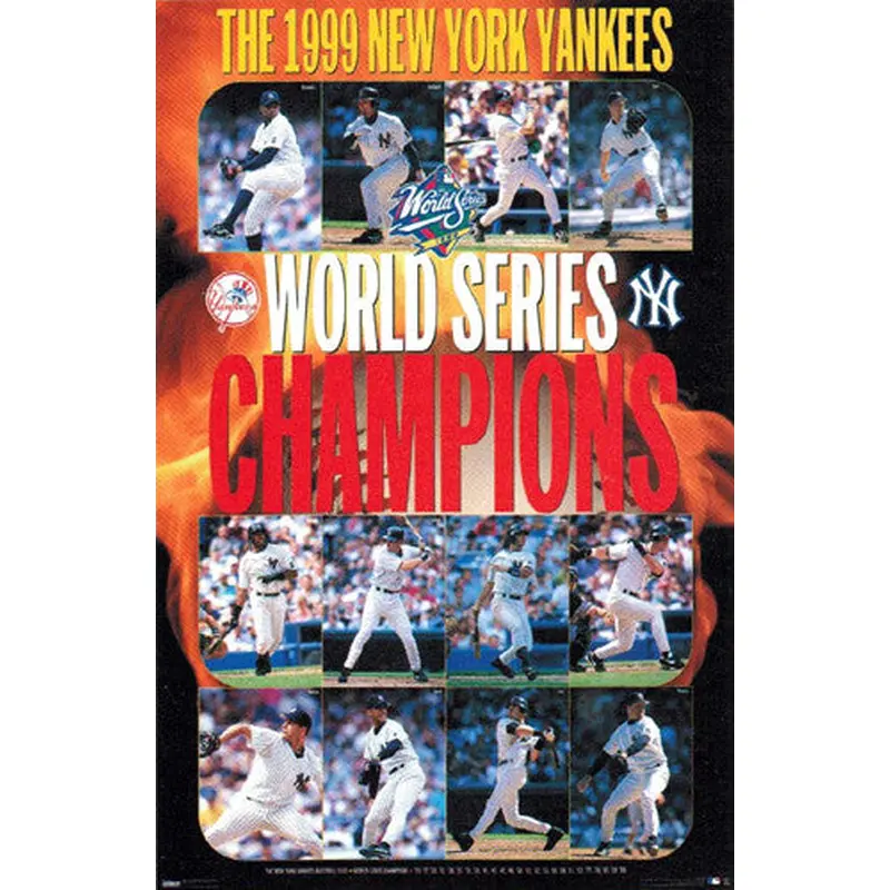 New York Yankees 1999 World Series Champs Commemorative Poster - Costacos Sports