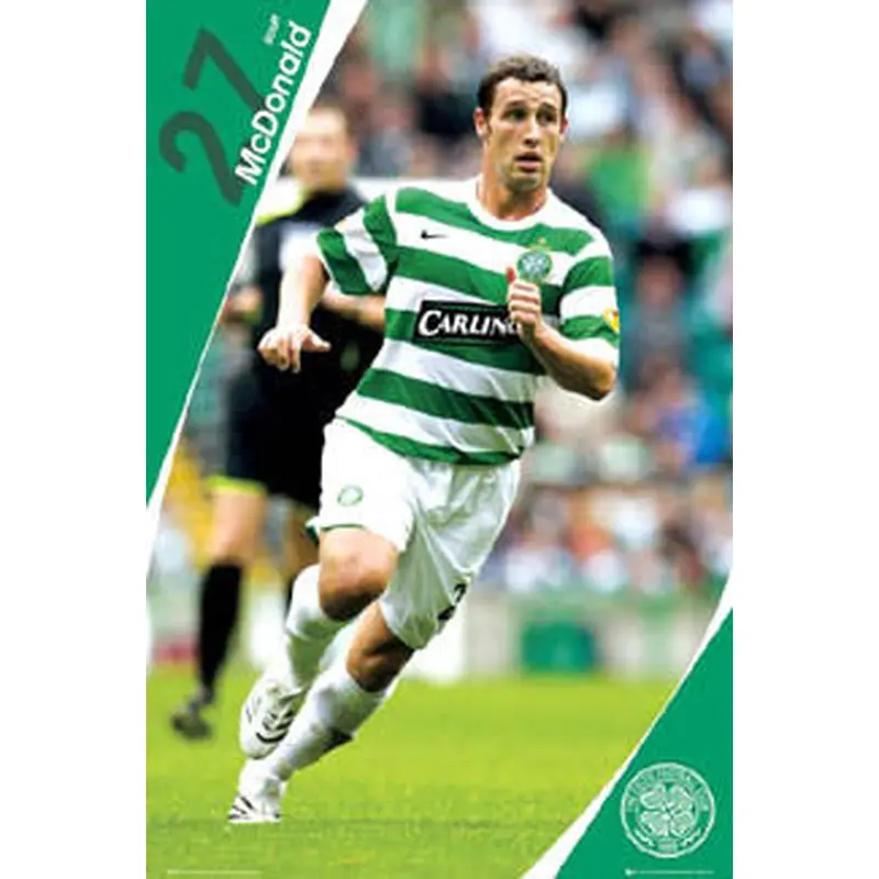 Scott McDonald "Superstar" Glasgow Celtic FC Poster - GB 2007