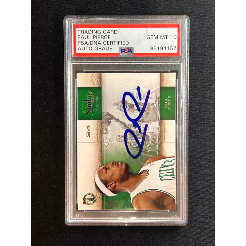 2009-10 Panini Studio #56 Paul Pierce Signed Card AUTO 10 PSA/DNA Slabbed Celtics