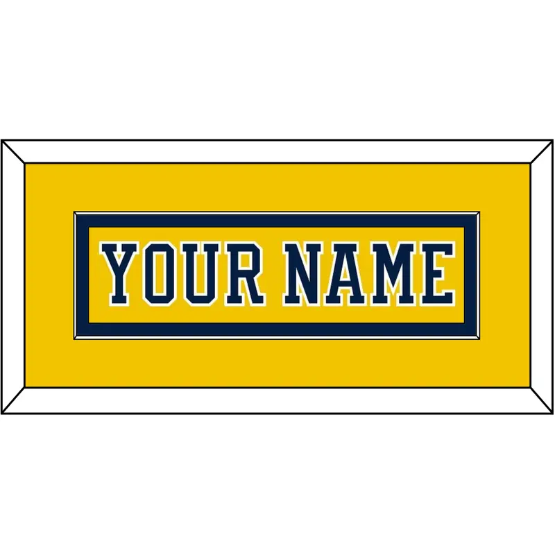 Michigan Hockey Nameplate - Alternate Maize (2019-2020) - Single Mat 2