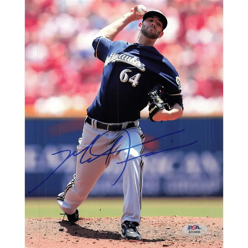 Mike Fiers signed 8x10 photo PSA/DNA Milwaukee Brewers Autographed