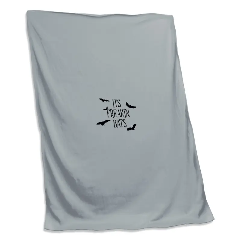 Halloween Its Freaking Bats Screened Sweatshirt Blanket
