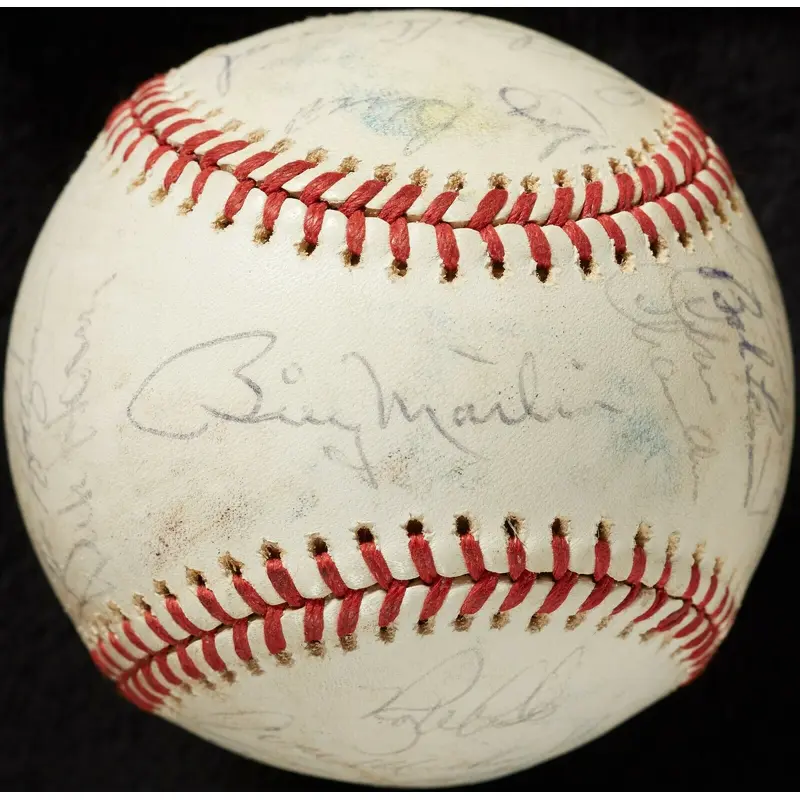Thurman Munson 1976 New York Yankees AL Champs Team Signed Baseball