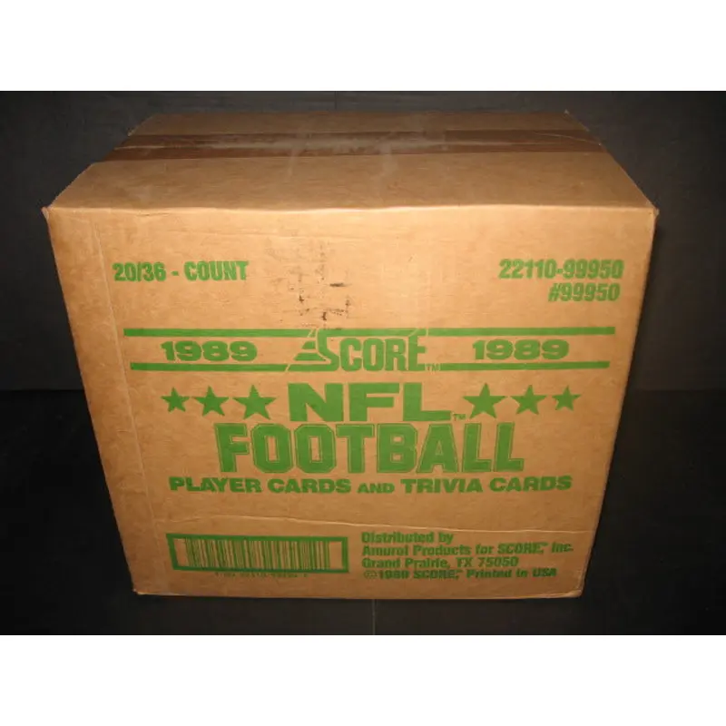 1989 Score Football Unopened Case (20 Box) (Wrapped)