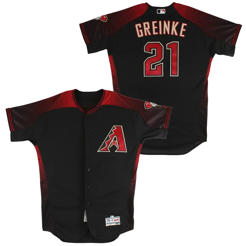 D-Backs Zack Greinke 9/27/17 Game Worn Black Majestic Flexbase Jersey MLB Holo