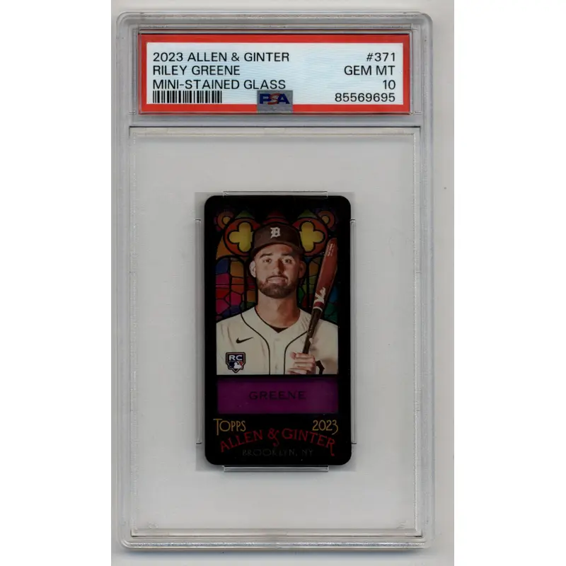 Riley Greene 2023 Allen and Ginter Mini Stained Glass #371 PSA 10 Gem Mint