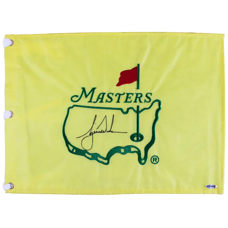 Tiger Woods Authentic Signed Masters Pin Flag Autographed UDA #SHO24546