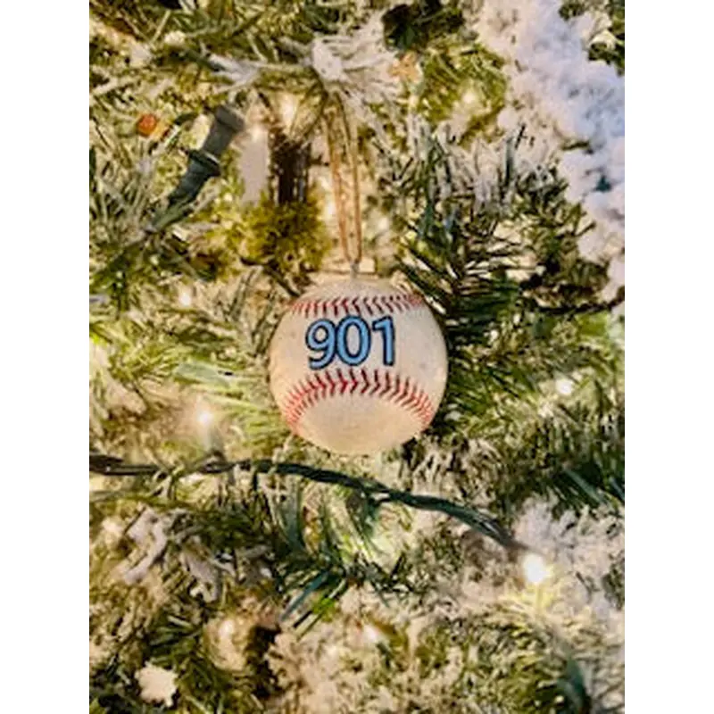 Game Used Baseball Christmas Ornament - "901"