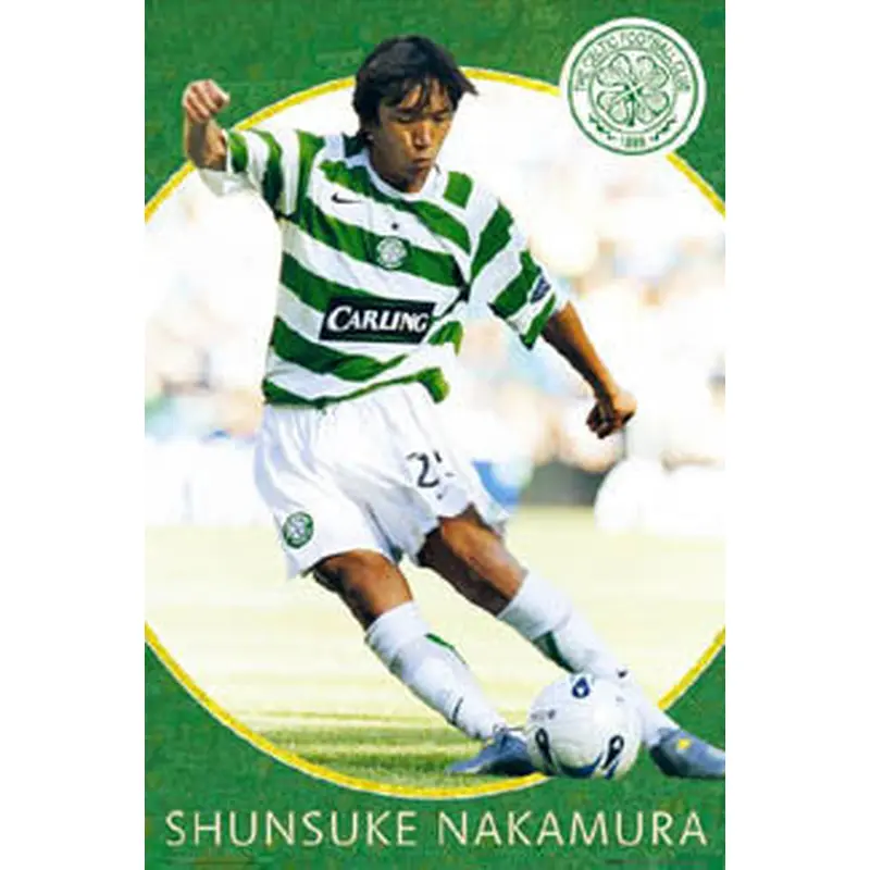 Shunsuke Nakamura "Celtic Superstar" Glasgow Celtic FC Poster - GB 2005