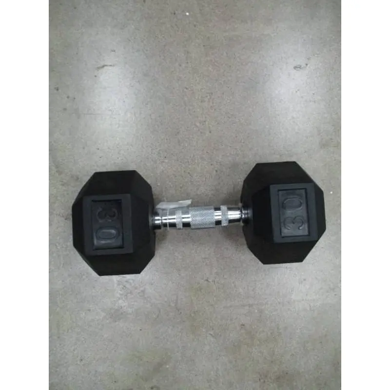 New Rising Sports 40 lb Rubber Dumbbell